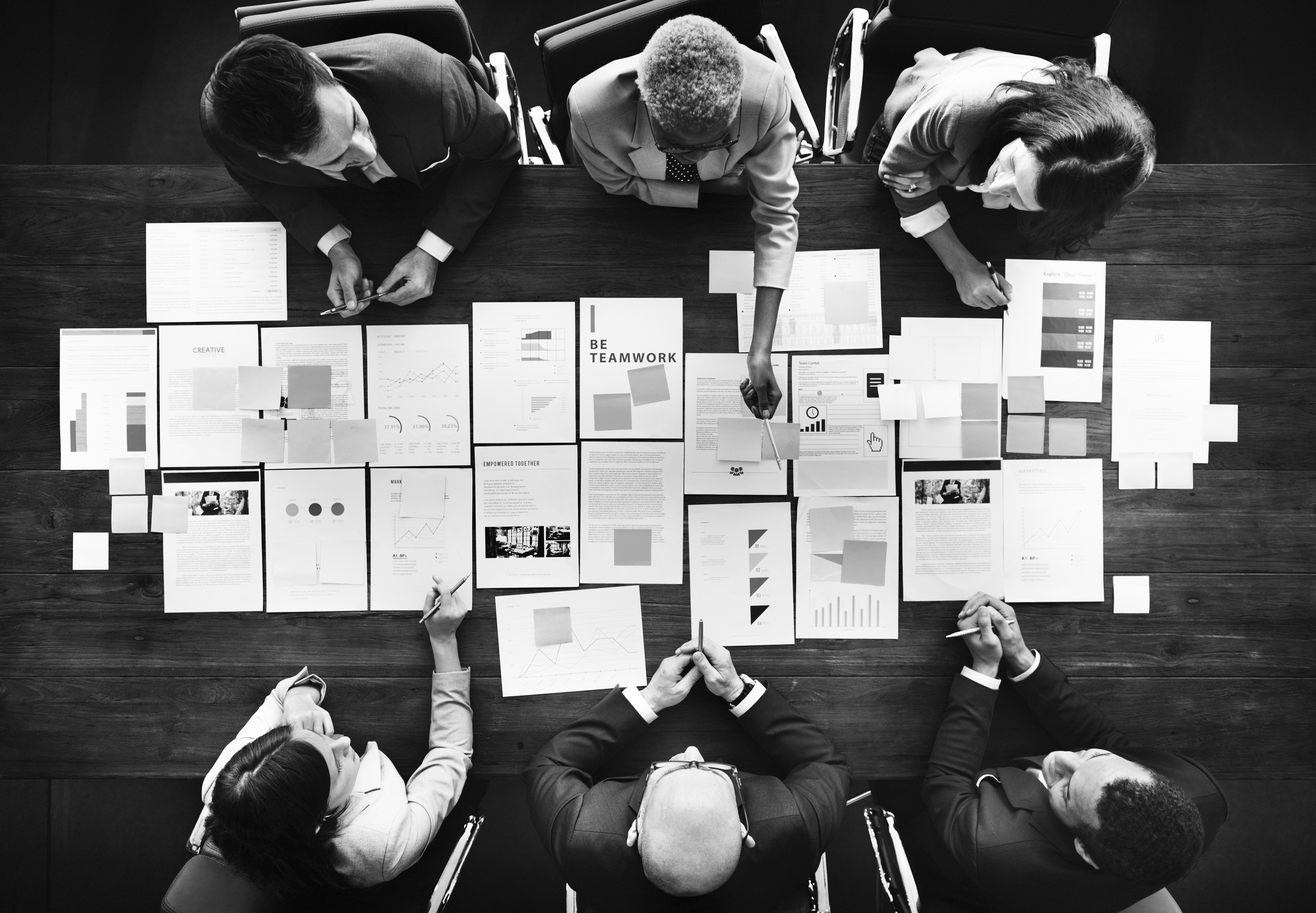 Business People Analyzing Statistics Financial Concept Business People Analyzing Statistics Financial Concept